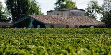 Chateau Lespault Martillac Gebaeude und Weinberg